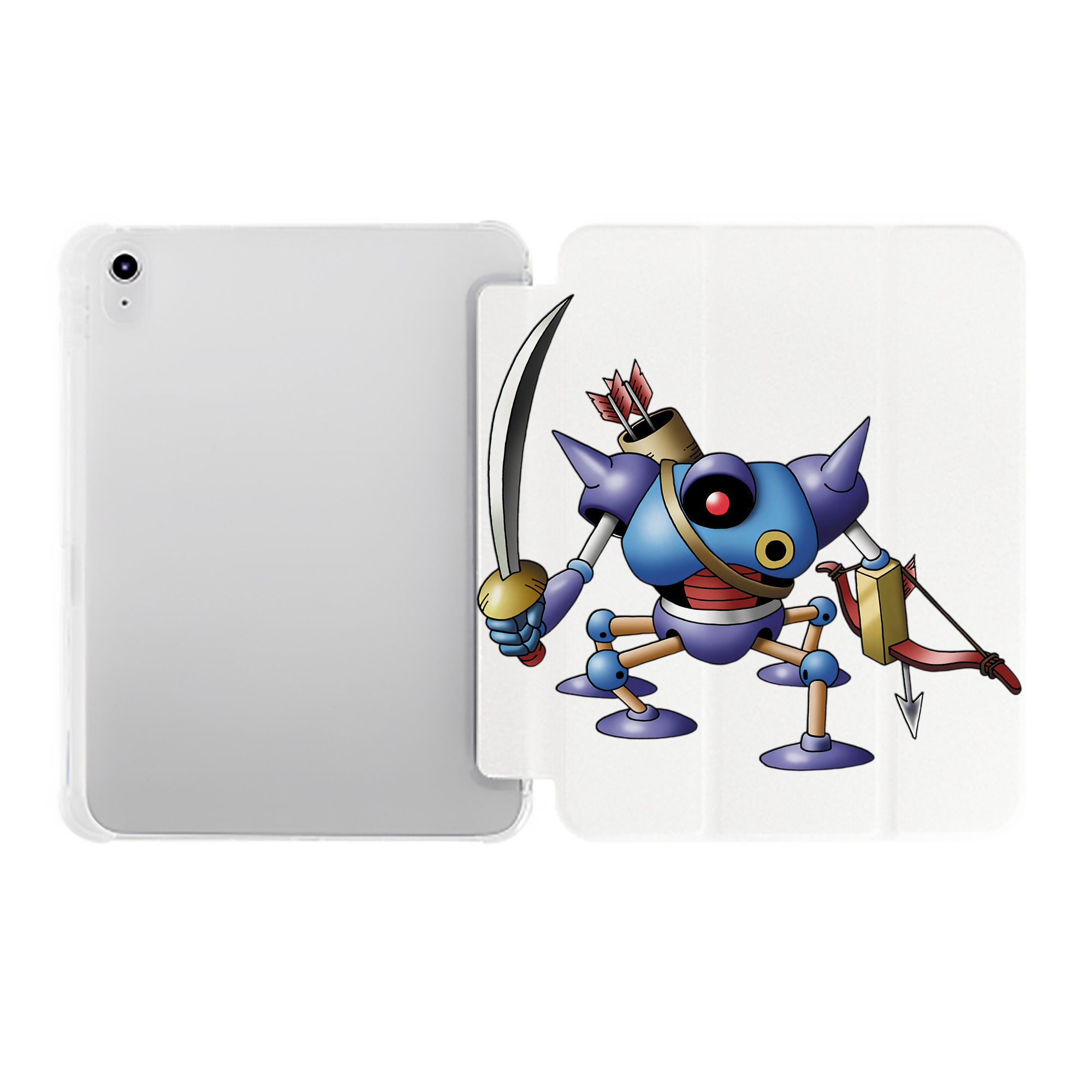 （画像用） ドラゴンクエスト Doragon Kuesuto Dragon Quest IPad ケース ペン収納付き 三つ折りスタンド PUレザー×シリコン 対応機種9.5/10.5/10.9インチ